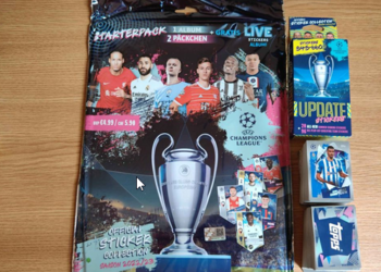Vând set complet nelipit + starter Pack (album + album L + 2 plicuri nedesfăcute) + set update + set pack 1, 2 și 3 Live stickers Topps UEFA Champions League 2022-2023!