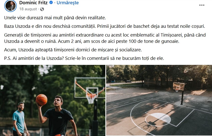 dominic fritz teren baschet