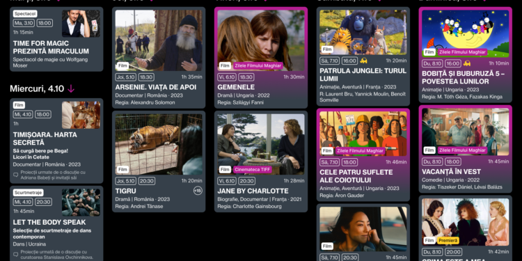 Cinema „Victoria”, programul săptămânii 3-8 octombrie