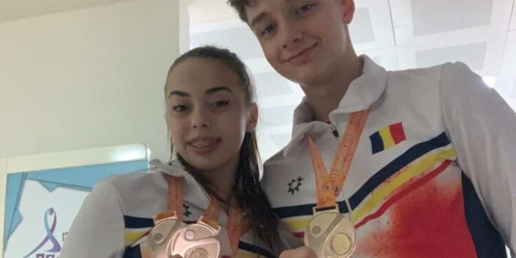 Bianca Cîmpean și Daniel Anton, campioni eurpeni la gimanstica aerobică de juniori