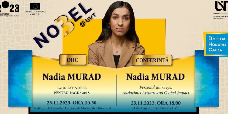 Nadia Murad, Premiul Nobelul pentru Pace în anul 2018, la Timișoara
