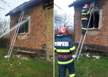 Cadavru carbonizat, găsit într-o casă din Almaș, județul Arad