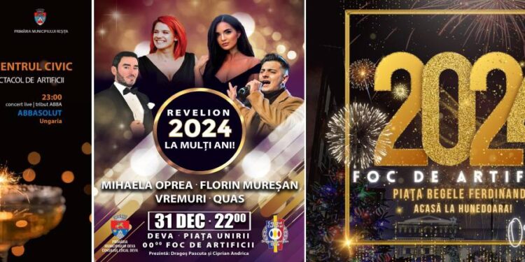 Revelion 2024, în județele, Caraș-Severin și Hunedoara