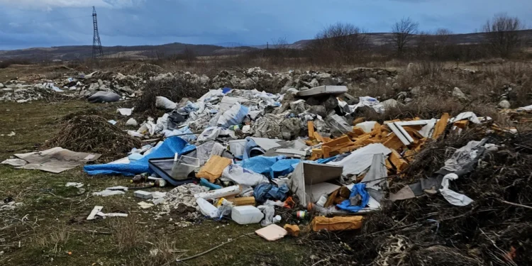 Râul Strei din Hunedoara, extrem de poluat. Localnicii au aruncat tone de gunoaie pe maluri