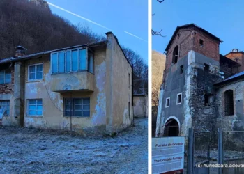Blocul muncitoresc din munții Hunedoarei înghițit de pădure. Locul straniu din apropierea unui fost mare furnal 