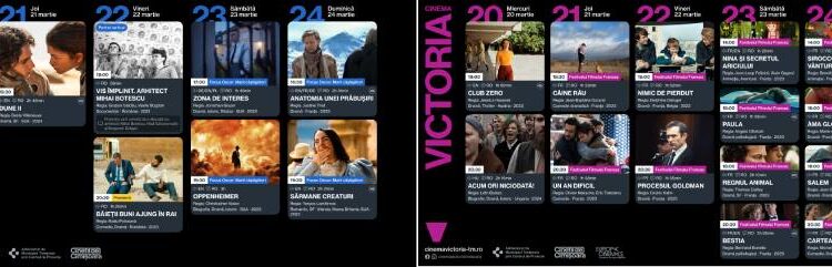 Cinematografele „Timiș” și „Victoria”, 20 – 24 martie, programează noi filme