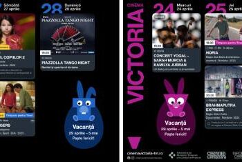 Programul cinematografelor „Timiș” și „Victoria” între 24-28 aprilie