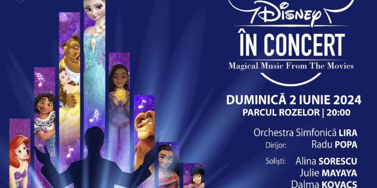Concert de muzică din filmele desenelor animate Disney în Parcul Rozelor din Timișoara