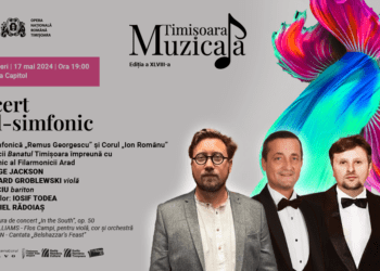 Trei compozitori englezi, sub conducerea dirijorală a maestrului George Jackson, în concert la Filarmonica „Banatul”