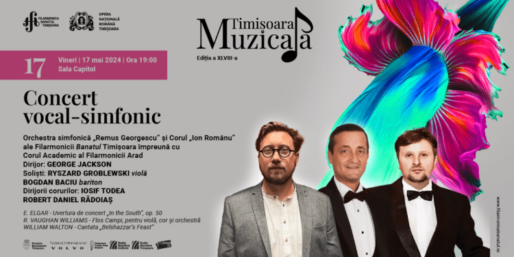 Trei compozitori englezi, sub conducerea dirijorală a maestrului George Jackson, în concert la Filarmonica „Banatul”