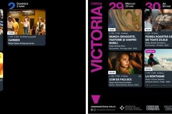 Programul cinematografelor „Timiș” și „Victoria” între 29 mai – 2 iunie
