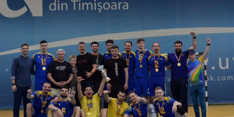 Echipa de volei masculin a Universității de Vest Timișoara, campioană națională universitară