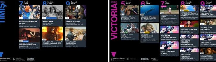 Între 5 și 9 iunie, la cinematografele „Timiș” și „Victoria”