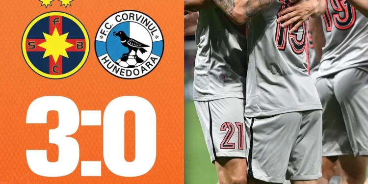 FCSB a câștigat primul trofeul al sezonului, după meciul cu Corvinul Hunedoara