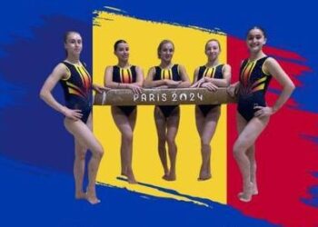 Echipa feminină de gimnastică artistică a României, în finală, la Paris