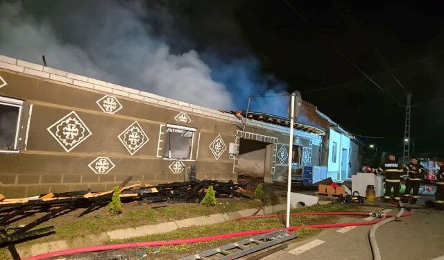 Incendiu uriaș într-un sat din Banat