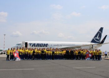 Cea mai mare parte a delegației olimpice a României a plecat la Paris în aeronava „Nadia Comăneci”