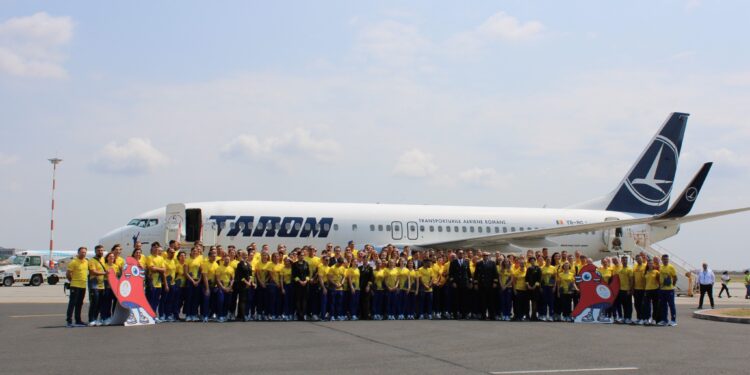 Cea mai mare parte a delegației olimpice a României a plecat la Paris în aeronava „Nadia Comăneci”