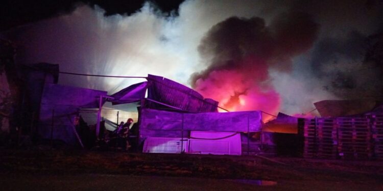 INCENDIU DEVASTATOR LA DUMBRĂVIȚA