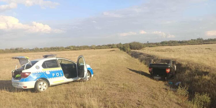 Urmărire spectaculoasă pe un drum din Timiș