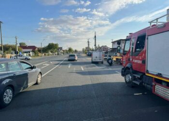Motociclist rănit într-un accident la Șag