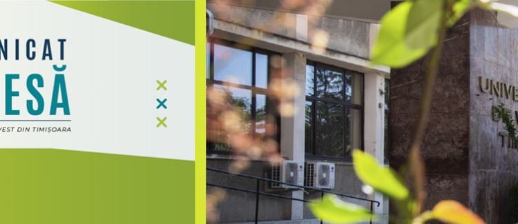 Sondaj privind calitatea vieții în parteneriat cu UVT