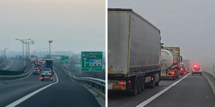 Trafic aglomerat pe autostrada A1