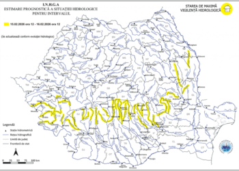 Cod galben de inundaţii în bazinele hidrografice Timiş